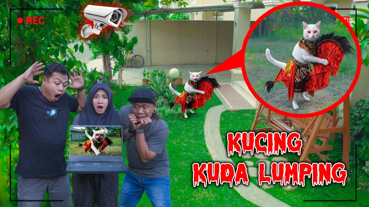 Jika CCTV Merekam Kucing Membawa Kuda Lumping Seperti Ini Cepetan Lari !!!