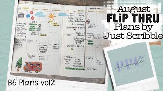 AUGUST 2025 flip-thru | B6 Plans by Just Scribble | Sneak Peek of new etsy products!!