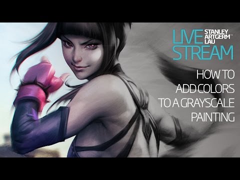 Art Tips - How to add colors to a grayscale painting