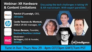 XR hardware & content: Current limitations & future potential