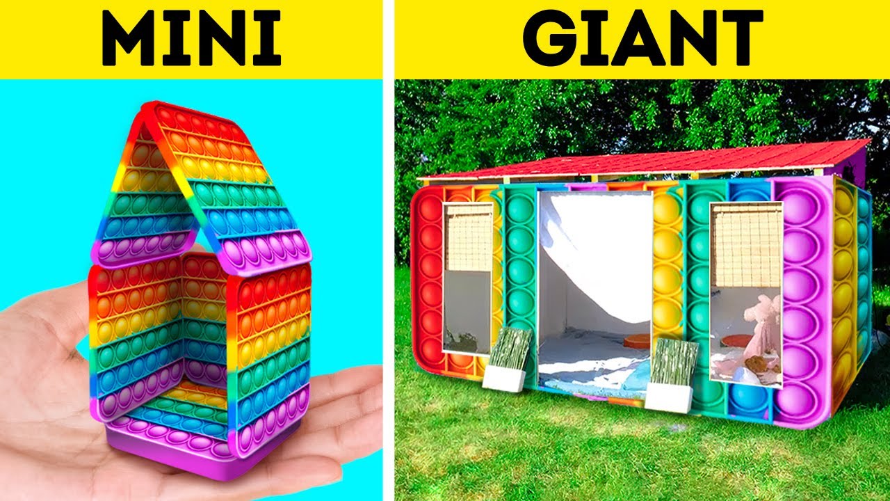 MINI VS. GIANT HOUSE || Jaw-Dropping DIY Buildings, Furniture And Home Decor Ideas