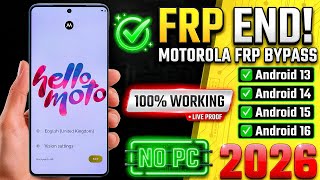 Moto FRP Bypass 2026 🔓 Android 15/16 | Remove Google Account Verification | Motorola FRP Unlock