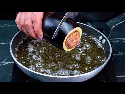 Сочные баклажаны с фаршем на сковороде