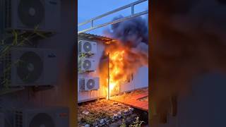🔥 Fire Breaks Out in a Building! 🚒 #foryou  #fire