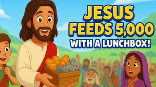 Jesus Feeds 5,000 With a Lunchbox!|AI Animation #biblestories #biblestoriesforkids 