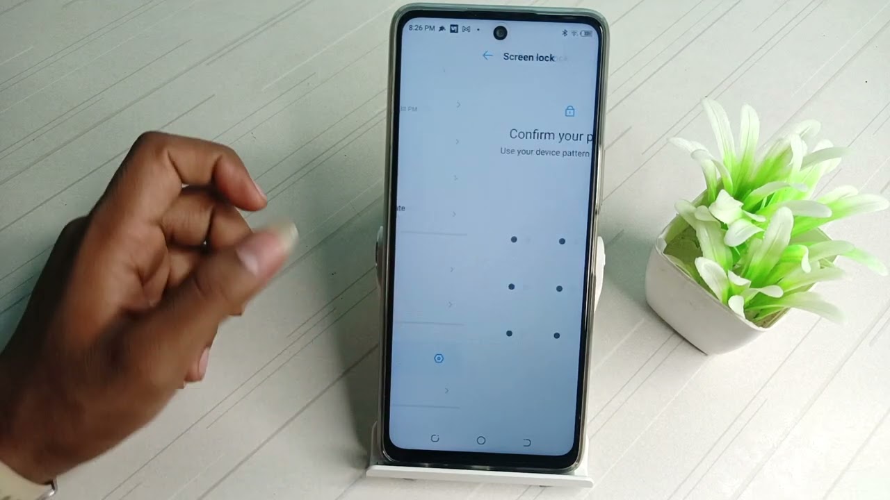 how to change pattern lock in Tecno spark 8 pro