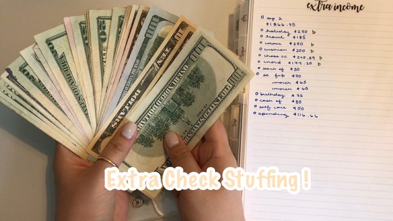First Extra Check of the Month! + Cash Stuffing! - YouTube