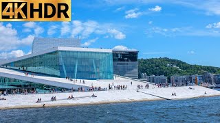 Oslo Opera House Relaxing Walking Tour Norway 2022 | National Theatre Ballet Walk [FULL 4K HD]