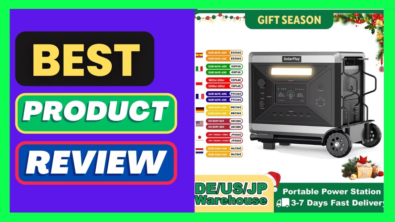 SOLARPLAY Mobile Power 220v 2400w Portable Power Station 2160WH