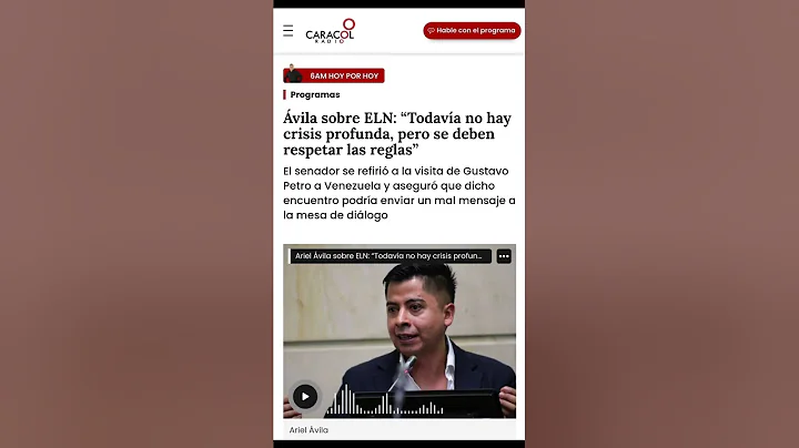Con el ELN todava no hay crisis profunda, pero se ...