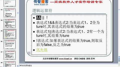 C#编程基础第一季   13逻辑表达式