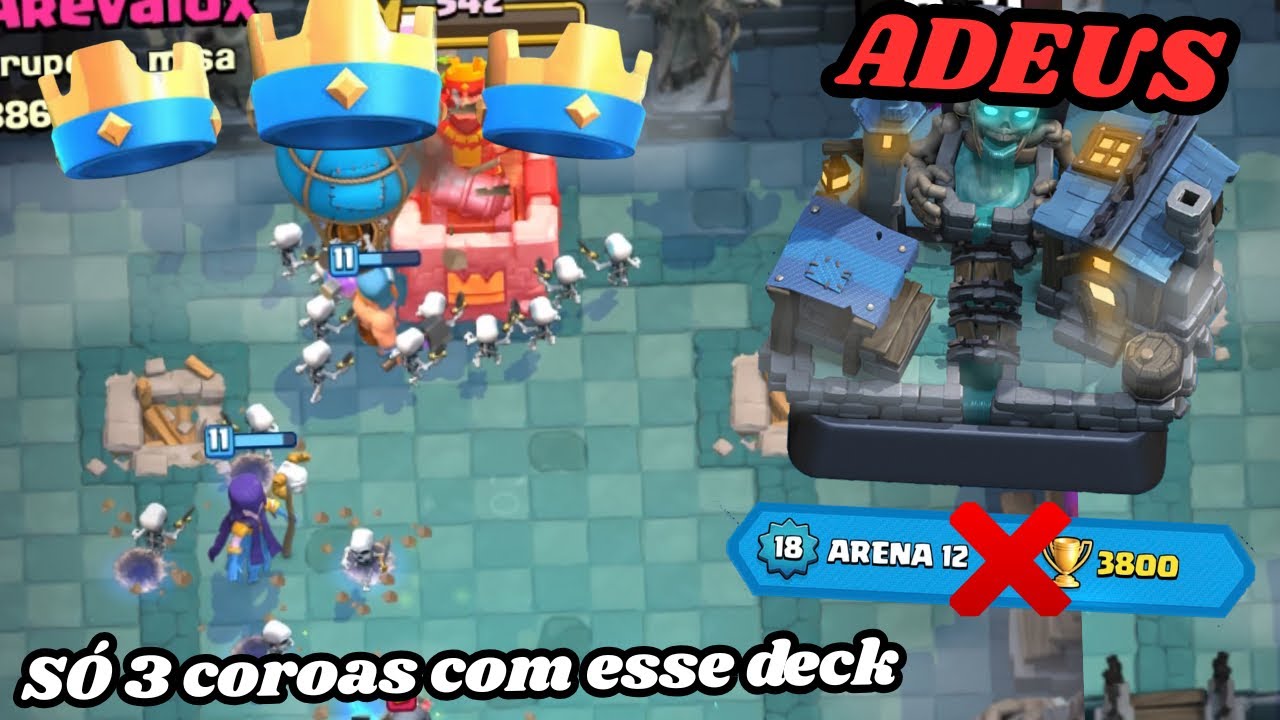 O DECK MAIS FÁCIL DE JOGAR PRA QUEM NÃO CONSEGUE SAIR DA ARENA 12 NO CLASH ROYALE