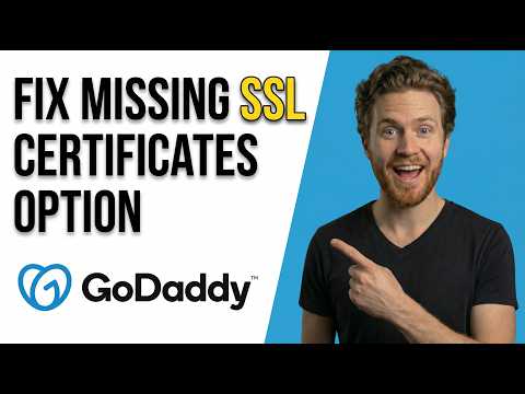 How To Fix Missing SSL Certificates Option In GoDaddy (Easy Guide)