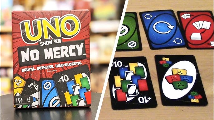 UNO Show 'em No Mercy Card Game for Kids, Adults & Family Night, Parties  and Travel 