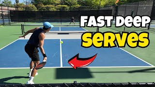 How to Hit FAST DEEP Serves | Analyzing How Pickleball Pros Serve (Slow motion & Overlays)