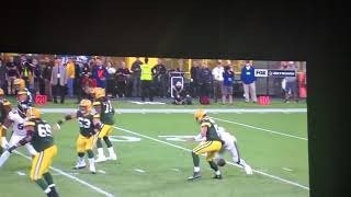 Derek Barnett strip sacks aaron Rodgers hurts rodgers hand