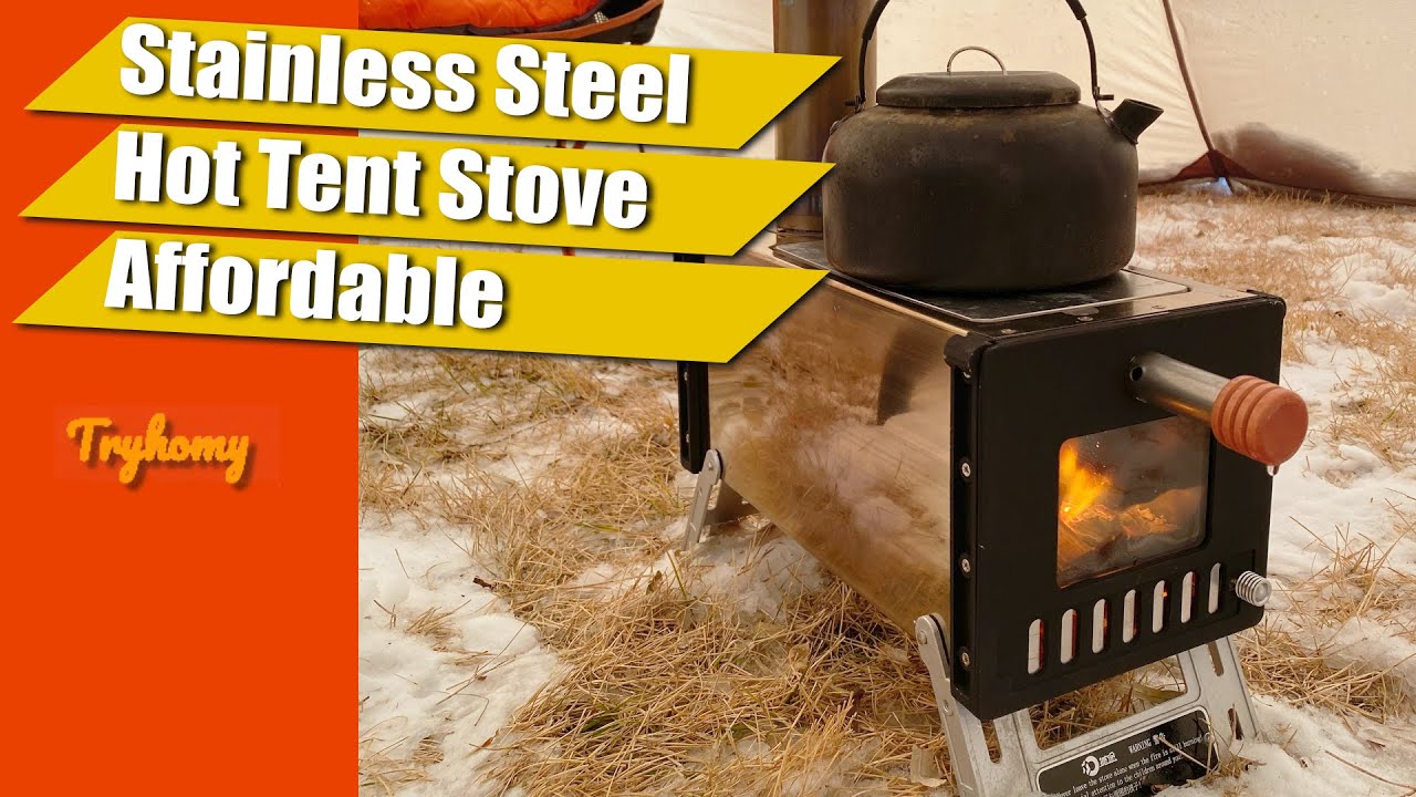 Tryhomy Hot Tent Stove - First Look and Burn | Winter Hot Tent Camping -  YouTube