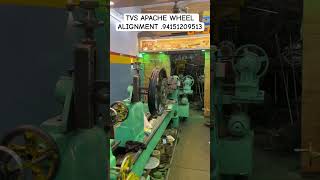 TVS APACHE WHEEL ALIGNMENT #youtubeshorts #automobile #vairalvideo #1millionviews #1millionviews