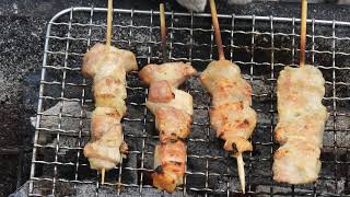 冷凍焼き鳥の焼き加減ってどれくらい？生の焼き鳥と炭火焼きして比べてみた！！