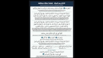 Adhkar after salah نماز کے بعد کے اذکار #islamicdua #duafatersalah #trending #islamicshortreels