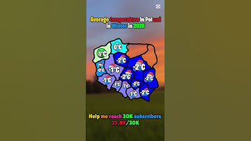 Average temperature in Poland in Summer + Winter 2025 #europe #geoportal #map #mapguide #mapping