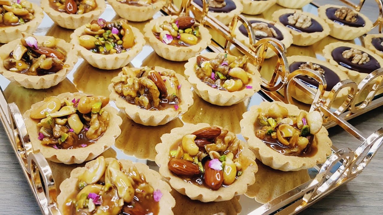 50 حبة مني تارتولات بالمكسرات والشوكولا روعة  