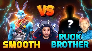 Indian white 444 😱 vs ruok brother 🥵 || nonstop gaming call rouk Squad hacker ? 🤬 Garena - FreeFire