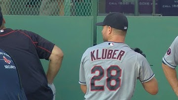 CLE@BOS: Kluber strikes out nine over six innings