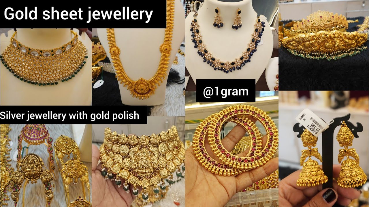 starting 1 gram gold sheet jewellery & silver jewellery with gold polish\ 1pc courier worldwide