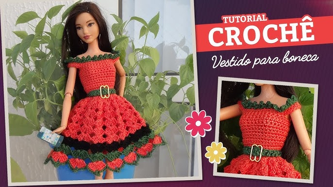 Vestido de Festa ou Noiva em crochê para bonecas  Vestido de Boneca em  Crochê - com Raquel Gaúcha Os materiais usados você encontra aqui:   O modelo de festa também fica