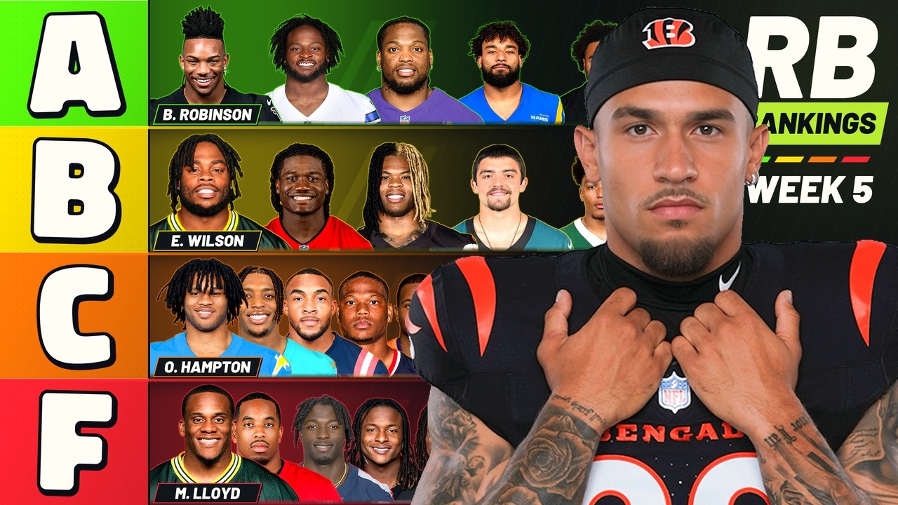 Ranking Every Week 5 Running Back as a Sit or Start artwork