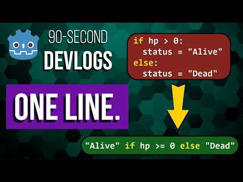 Stop Writing If/Else Like This (Godot Ternary Guide) | 90-Second Devlogs