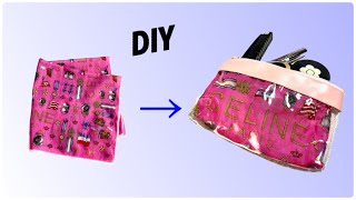 [DIY] Handkerchief makeup ★Brand vinyl pouch by レモングラスのミシン部屋 567 views 8 months ago 6 minutes, 2 seconds