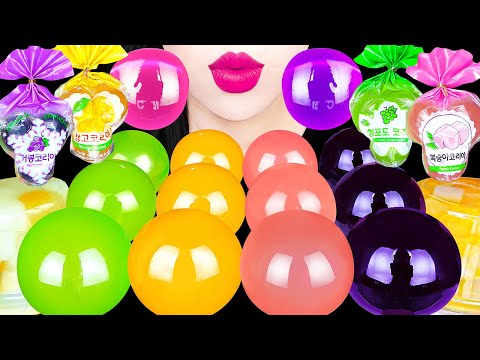 ASMR MUKBANG | GALAXY HONEY GIANT <strong>KYOHO</strong> JELLY CANDY DESSERT EATING (Rinbow Foods)
