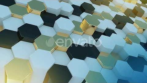 Abstract Hexagon Geometric random waving motion background | Motion Graphics - Videohive template