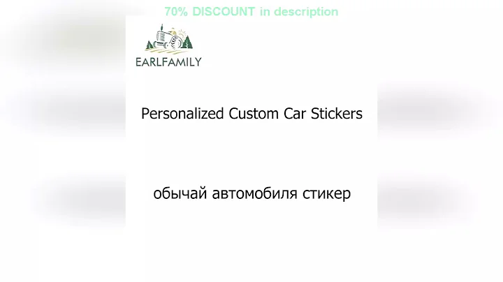A must-have product! EARLFAMILY Car Styling Custom Stickers Die Cut Personalized Vinyl Decal Bumpe