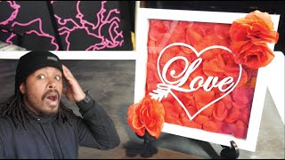 EMERGENCY LAST MINUTE VALENTINES GIFT IDEA! | Diy Rose Shadow box Completely Under $20 Dollars!