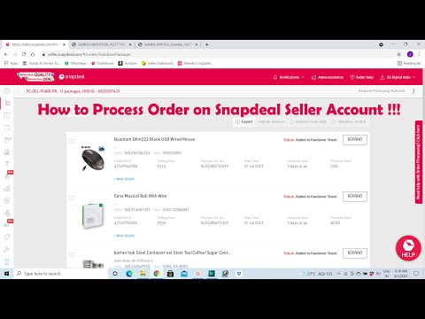 How to Process Order on Snapdeal Seller Account !!!