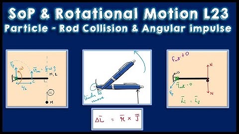 Rotational Mechanics | L23 | Particle Colliding with a Pivoted Rod | Angular Momentum, Impulse