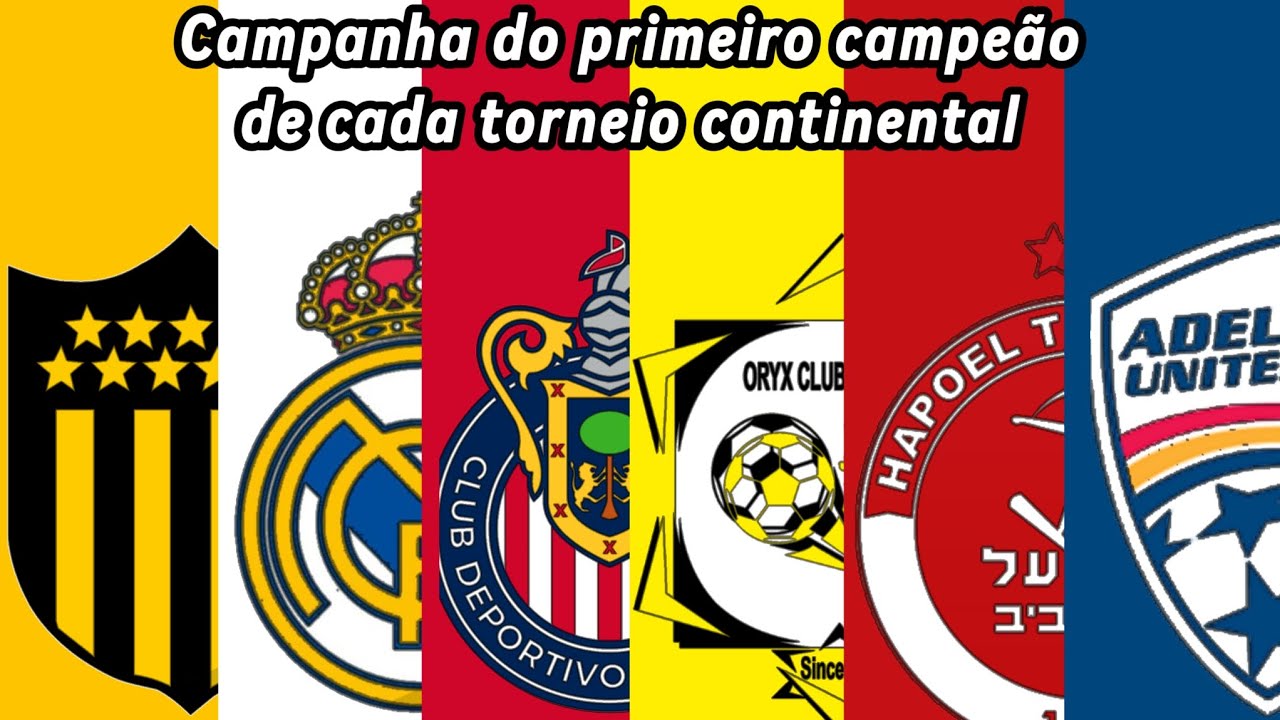 Campanha do primeiro campeão de cada torneio continental