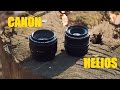 Helios 44M-4 vs. Canon 50mm 1.8 II VIDEO TEST