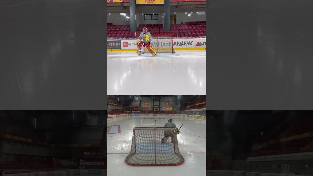 Pro Goalie Skating  - Zone Entry - Overlap - Butterfly - Recovery Far Post