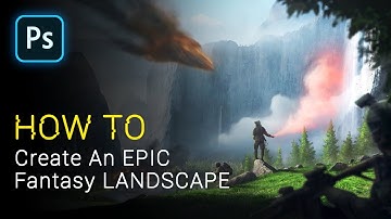 How to create an EPIC FANTASY LANDSCAPE in Photoshop!