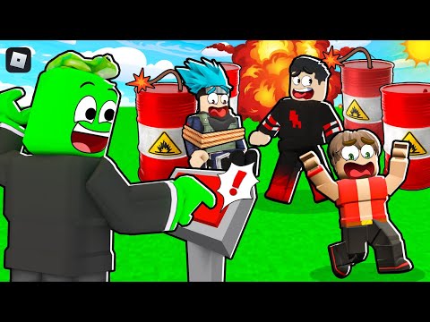 تحدي لا تضغط على الزر في لعبة روبلوكس مع OtakuG PmnMinecraft Suhaib