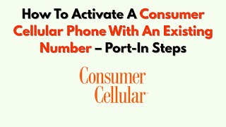 How To Activate A Consumer Cellular Phone With An Existing Number – Port-In Steps