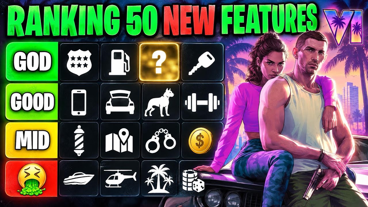 Video thumbnail for RANKING 50 NEW FEATURES From WORST To BEST In GTA 6