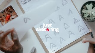 hours of logo sketching in 15 minutes (Letter 'A' Monogram logo ideas)