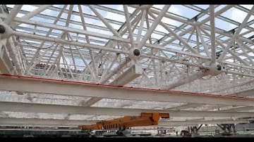 Space frame structure roof power plant project