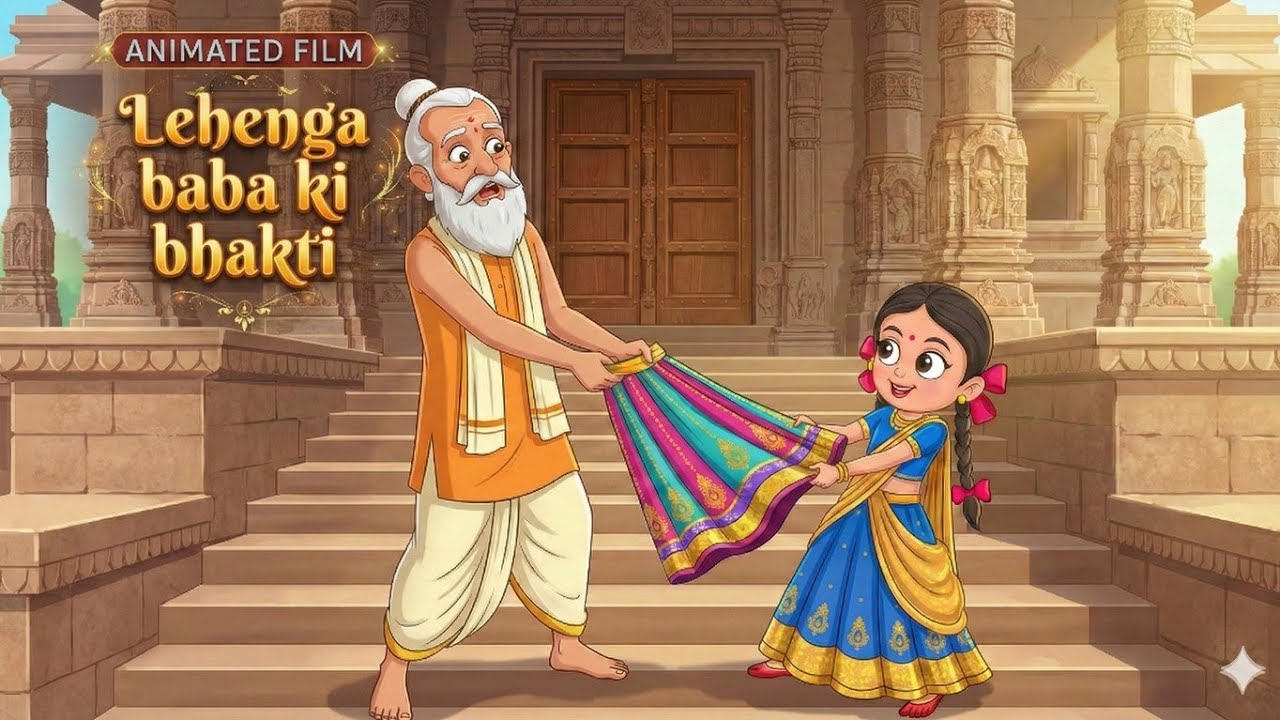 राधा रानी ने क्यों छीन लिया बाबा का लहंगा? |AI Animated Film | bhakti | kahani | #animation #ai 