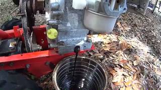 Change oil in a verticle engine Briggs Straton